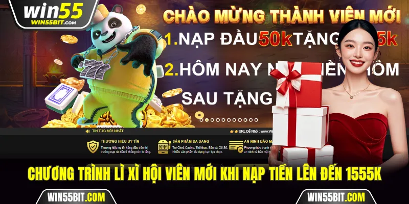 Chương trình lì xì hội viên mới lên đến 1555K