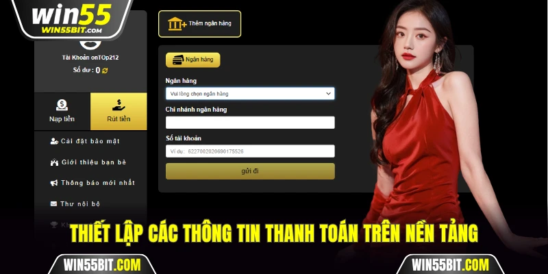 Thiết lập các thông tin thanh toán trên nền tảng